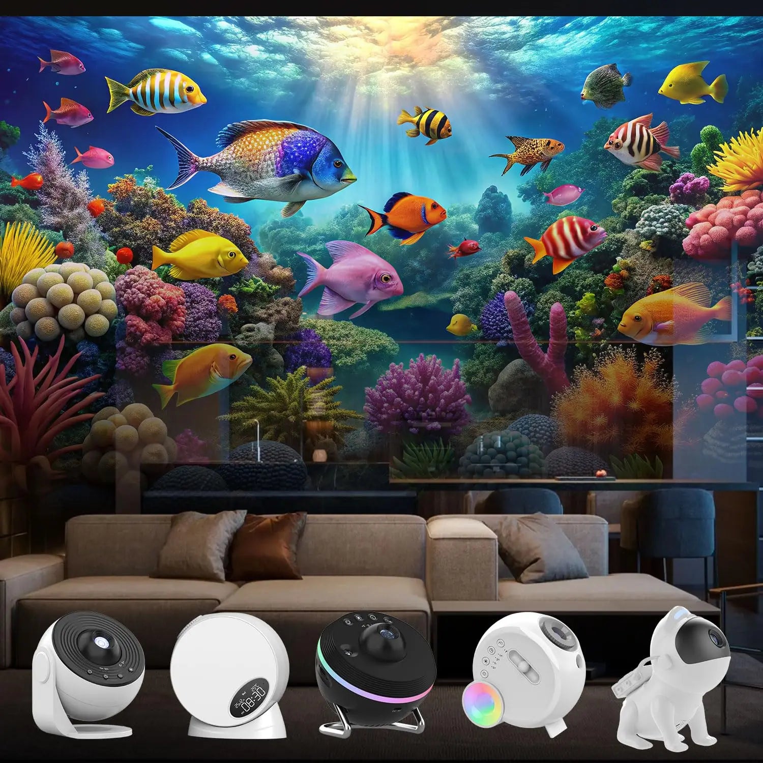 Galaxy Projector Pro Disc Device Not Included Ocean Version Realistic Planetarium Night Light 6 Film Discs 4K HD Bedroom Birthda