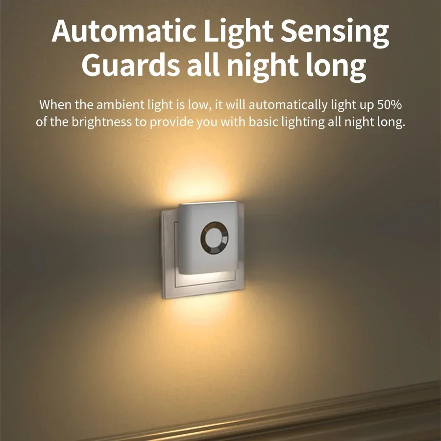 Up and Down LED Wall Lamp Motion Sensor Warm Lighting 220V EU Plug Night Light for Bedroom Hallway Corridor Stairs Ambient Light