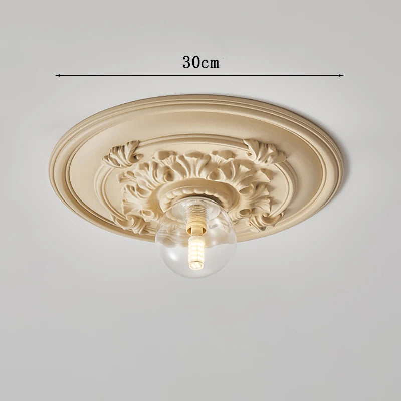 French retro ceiling lights modern led lights hallway Corridor lamp Nordic style carved lamp bedroom living room decor lighting