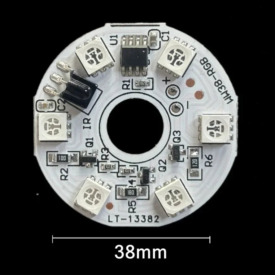 1Set 5V RGB LED Lights Plate Linkage Control Colorful Source Wireless Remote Car LED Interior Ambient Light LED Beads COB Chip
