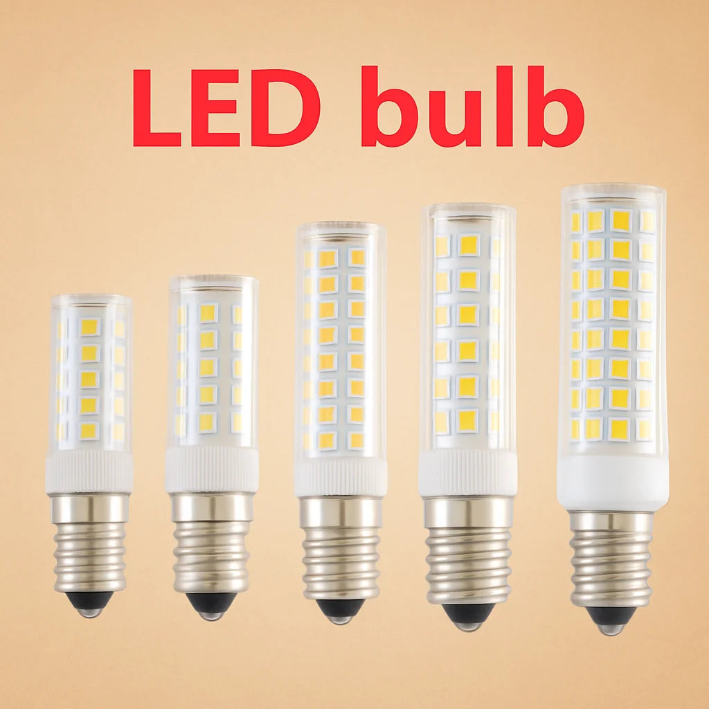 E14 LED Corn Bulb 7W 9W 12W 15W 18W, 220-240V 2835 SMD, 360° Beam Angle, Bright Mini Light for Halogen Chandelier Replacement