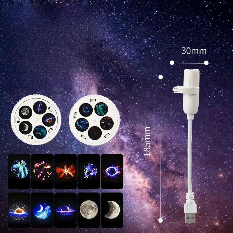 Star Projector Night Light USB Plug in 360° Rotating Starry Sky Projection Lamp For Kids Bedroom Party Gift Room Decor