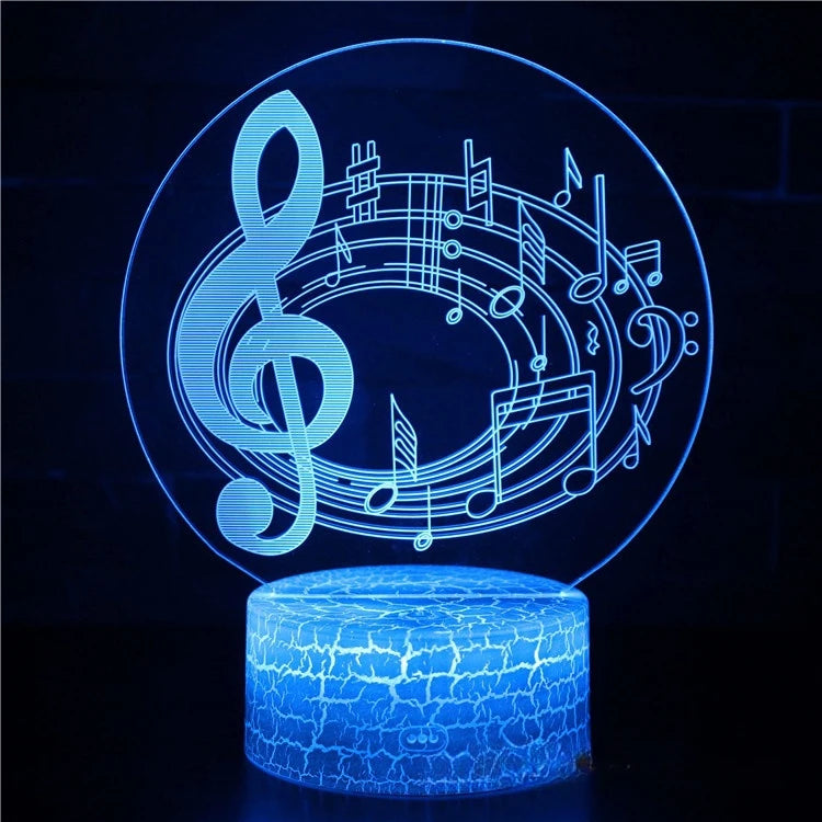 LED Night Lamp Creative 3D Musical Guitar Home Bedroom Decor Bedside Acrylic Table Lamp Touch Remote Control NightLight Kid Gift