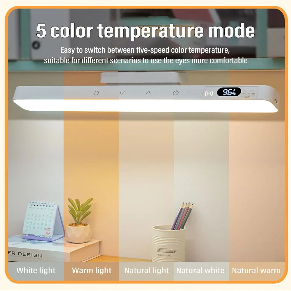 Touch Table Lamp Magnetic Desk Lamp Bulit-in Rechargeable Battery for Reading Cabinet Mirror Bedside Rechargeable Night Lights