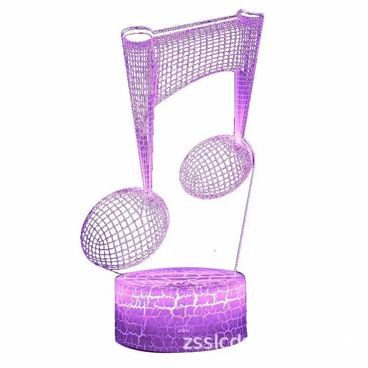 LED Night Lamp Creative 3D Musical Guitar Home Bedroom Decor Bedside Acrylic Table Lamp Touch Remote Control NightLight Kid Gift