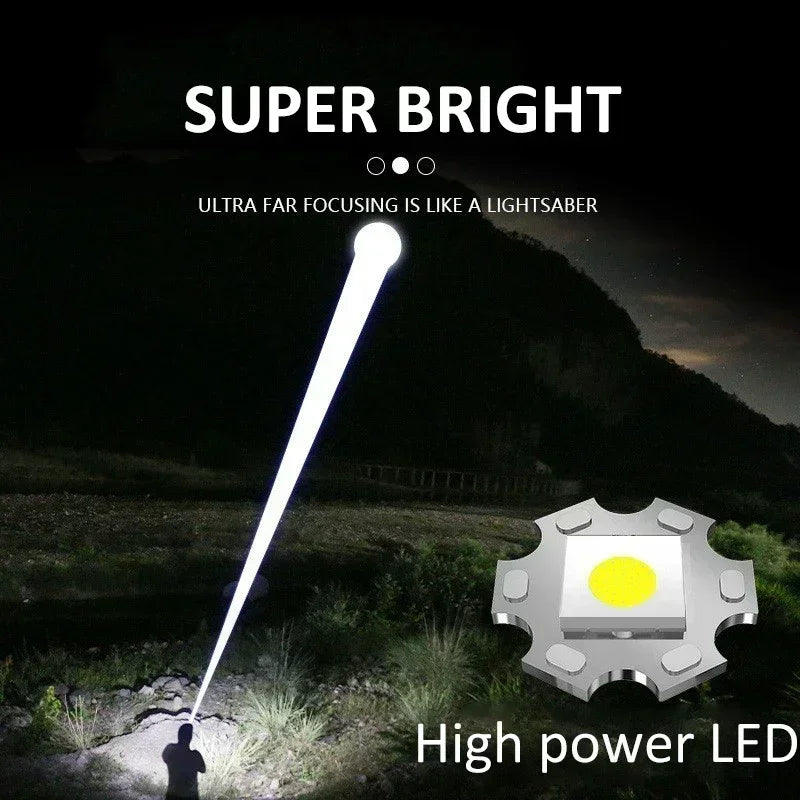 Powerful SL-301 LED Flashlight Battery Display USB Rechargeable LampTelescopic Zoom Torch Light Outdoor Camping Flash Light