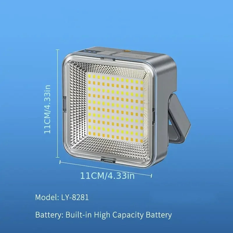 Outdoor Portable LED Camping Light Solar Charging 4000mah Large Capacity Power Bank Intelligent Display Portable Hanging Light