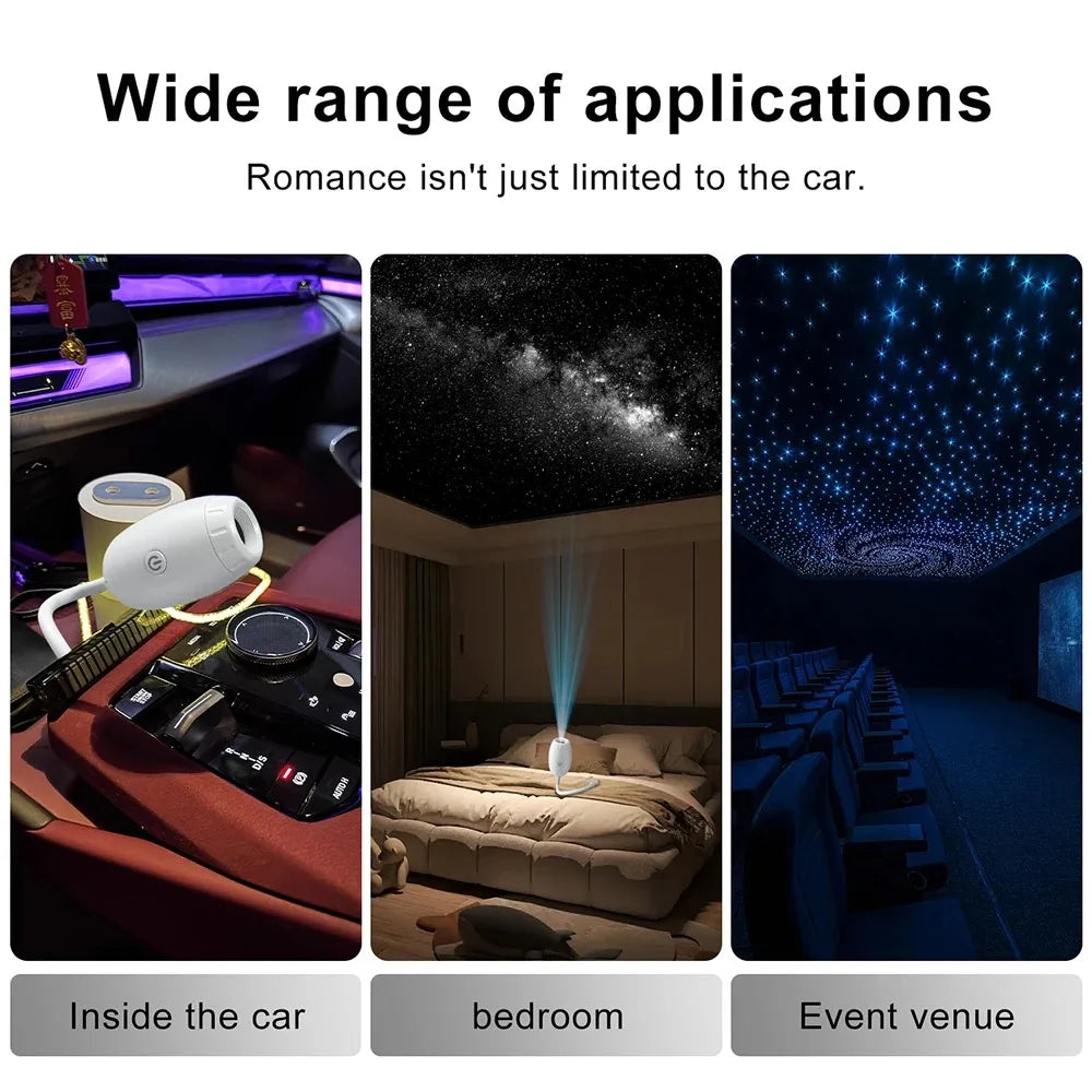 Galaxy Projector USB Night Light Car Mood Lights LED Starry Star Lamp Party Cool Stuff For Room Bedroom Home Gaming Decor