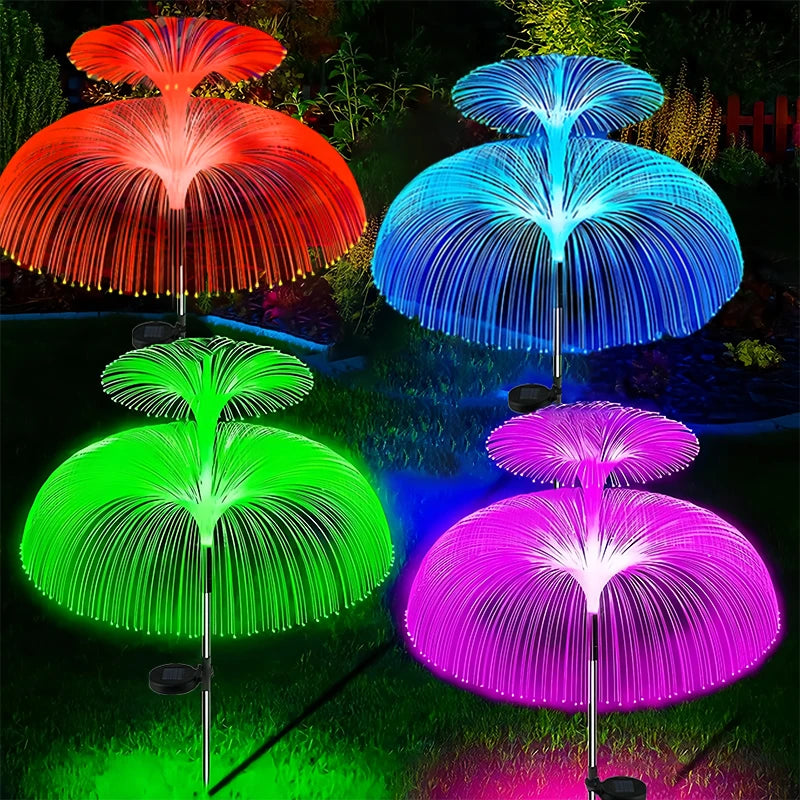 Solar Jellyfish Lamps Outdoor Garden Pathway Lights Waterproof Lawn Lights Solar Power Yard Walkway Patio Decor