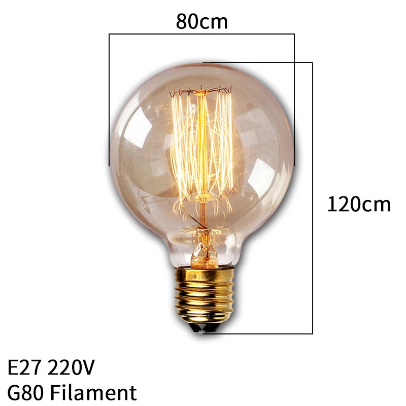 Dimmable Edison Light Bulb E27 40W 220V Retro Vintage Edison Bulb Incandescent Ampoule Bulbs Vintage Edison Lamp Retro Light