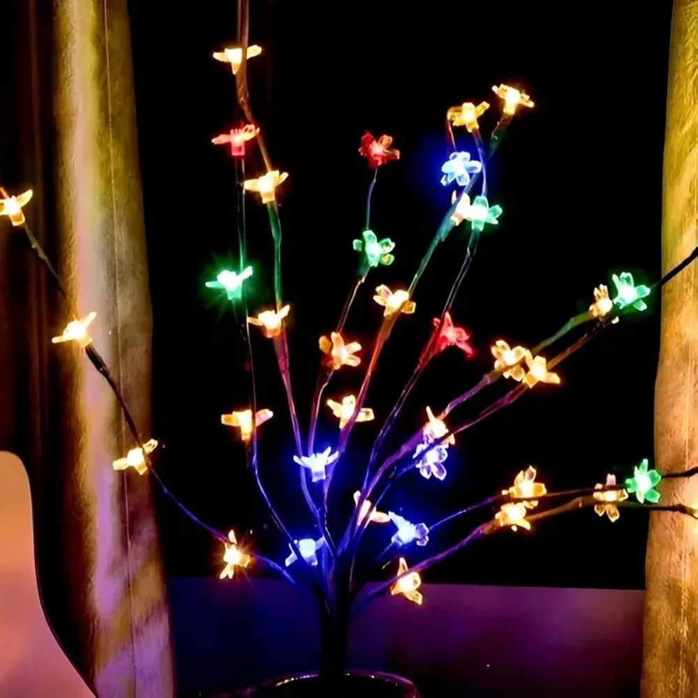 1PC 20LED Battery Box Cherry Blossom Tree Branch String Light, Suitable for Bedroom, Living Room, and Home Decoration
