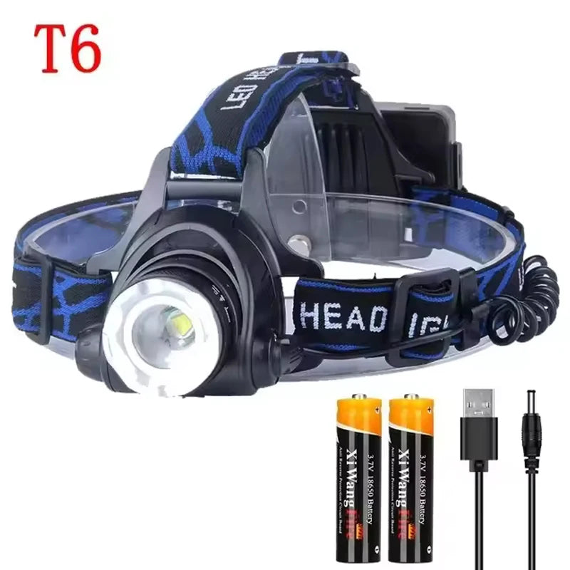Night Hunting Spotlights Rechargeable Lamp Rechargeable Led Headlamp Super Powerful Flashlights Led Work Light Flashlight Lights