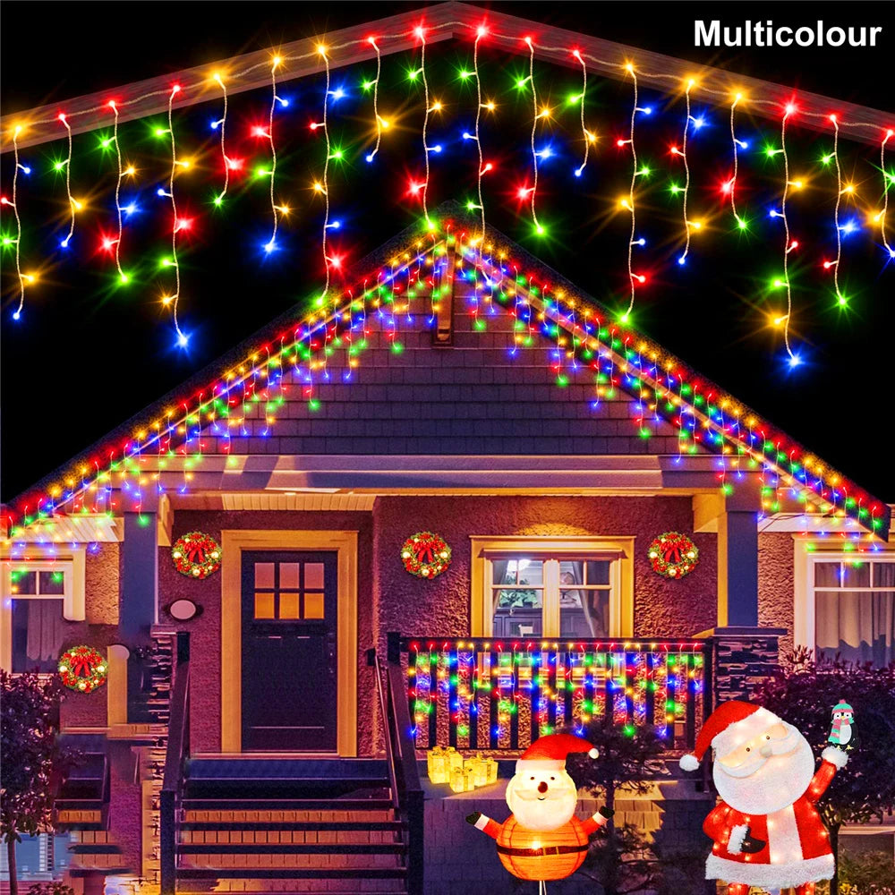 Outdoor Waterproof Solar Light LED Ice Bar Wedding Party Garden Courtyard Light Decoration String Light Holiday Home Furnishing