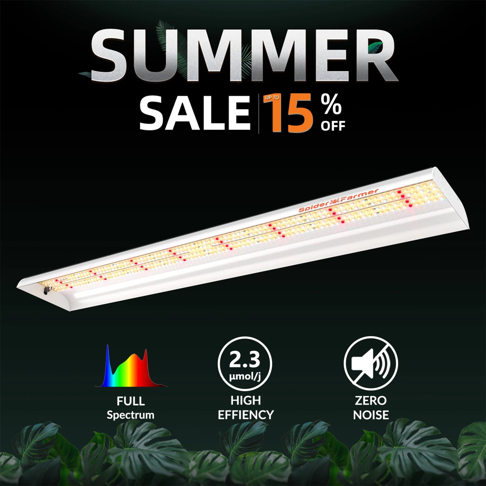 Spider Farmer SF600 74W LED Light Strip Sunlike Full Spectrum For Seedling Veg Bloom Flower Plants Indoor Hydroponics