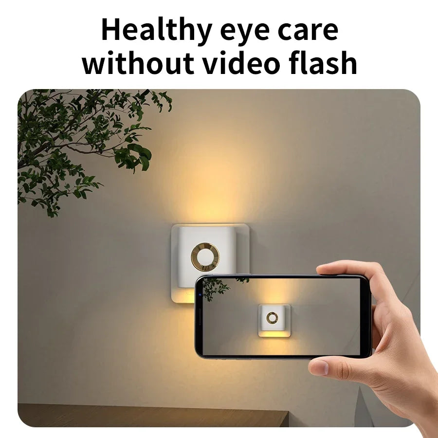 Up and Down LED Wall Lamp Motion Sensor Warm Lighting 220V EU Plug Night Light for Bedroom Hallway Corridor Stairs Ambient Light