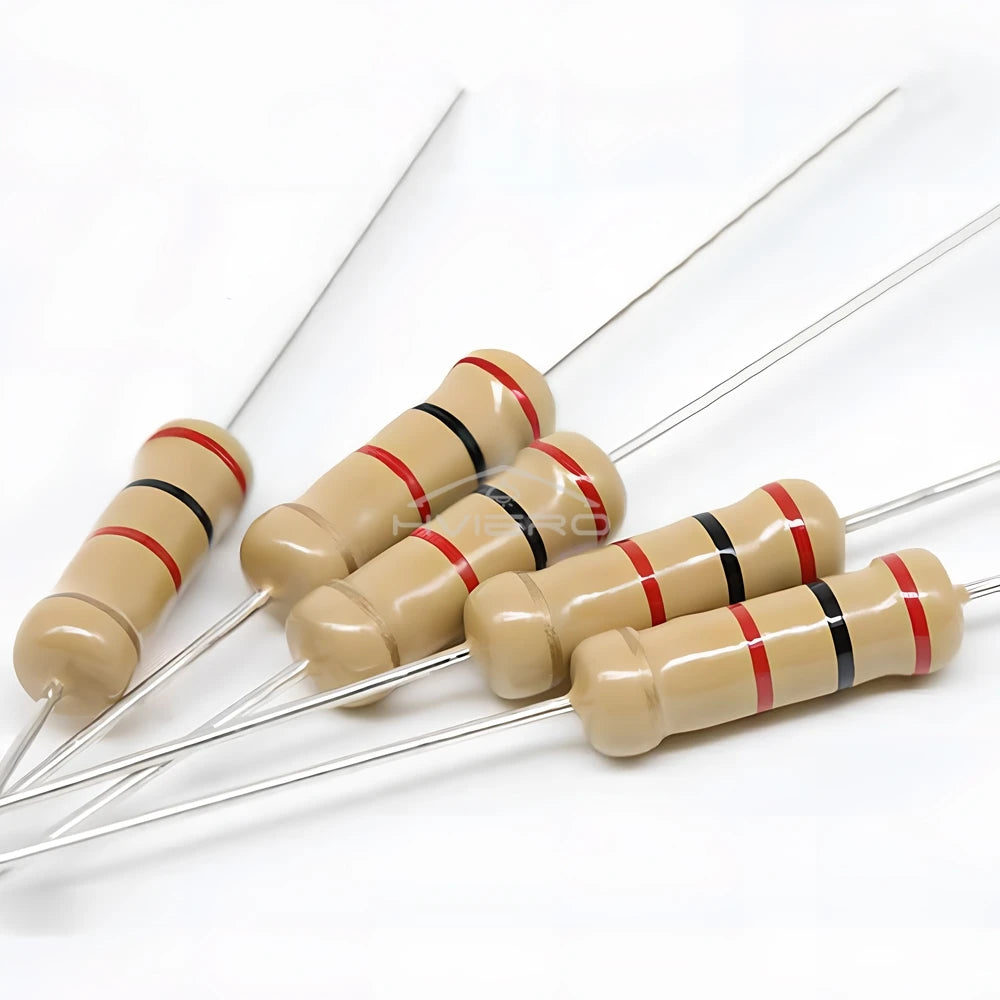500Pcs 470 Ohm Resistors 1/4W Cylinder for DC 12V LEDs High-power 470R 5% Carbon Films Resistor Direct Insertion Four Color Ring