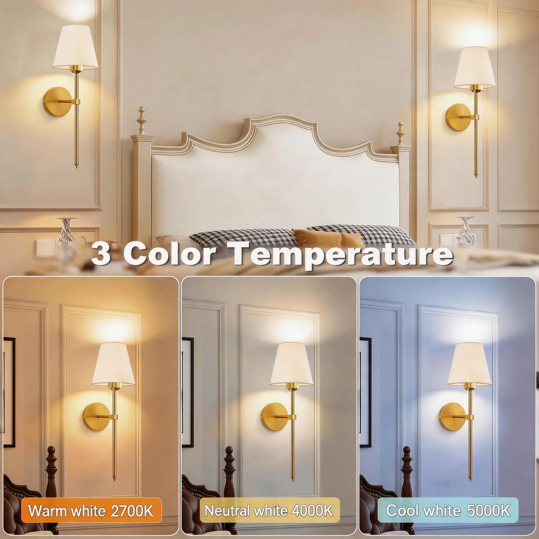 Wireless Battery Powered Wall Lamp Rechargeable Wall Lamp Dimmable Detachable Bulb Remote Control 15 Color Wireless Wall Lamp