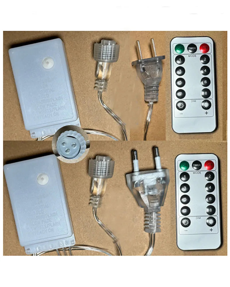 LED Dimmer 8 Modes EK-04 Controller LED String Mesh Curtain Lights Remote Control Kits Christmas Colorful Decoration Dimmer