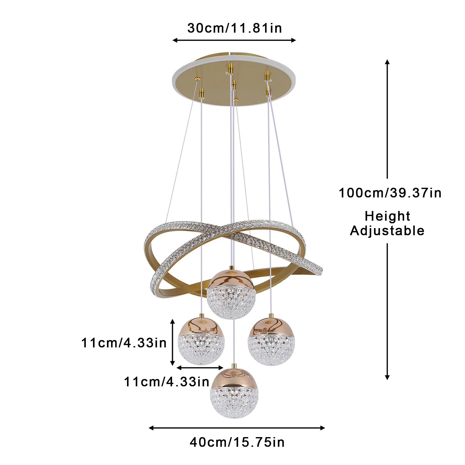 VETRULUS Modern LED Chandelier Lighting Three LED Colors Nordic Restaurant Lighting Living Room Chandelier Hanging Lamp Lighting Fixture
