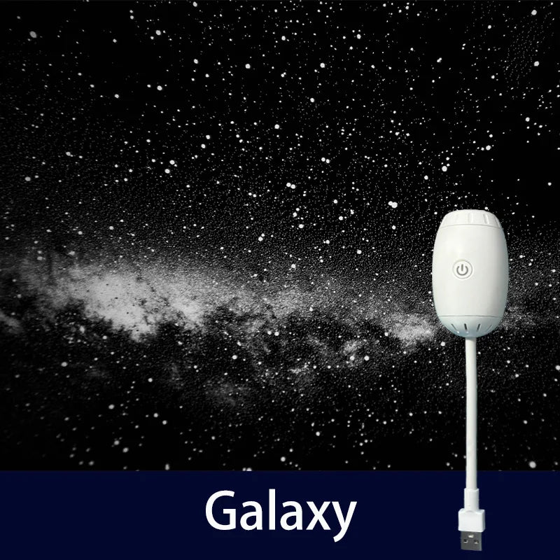Galaxy Projector USB Night Light Car Mood Lights LED Starry Star Lamp Party Cool Stuff For Room Bedroom Home Gaming Decor