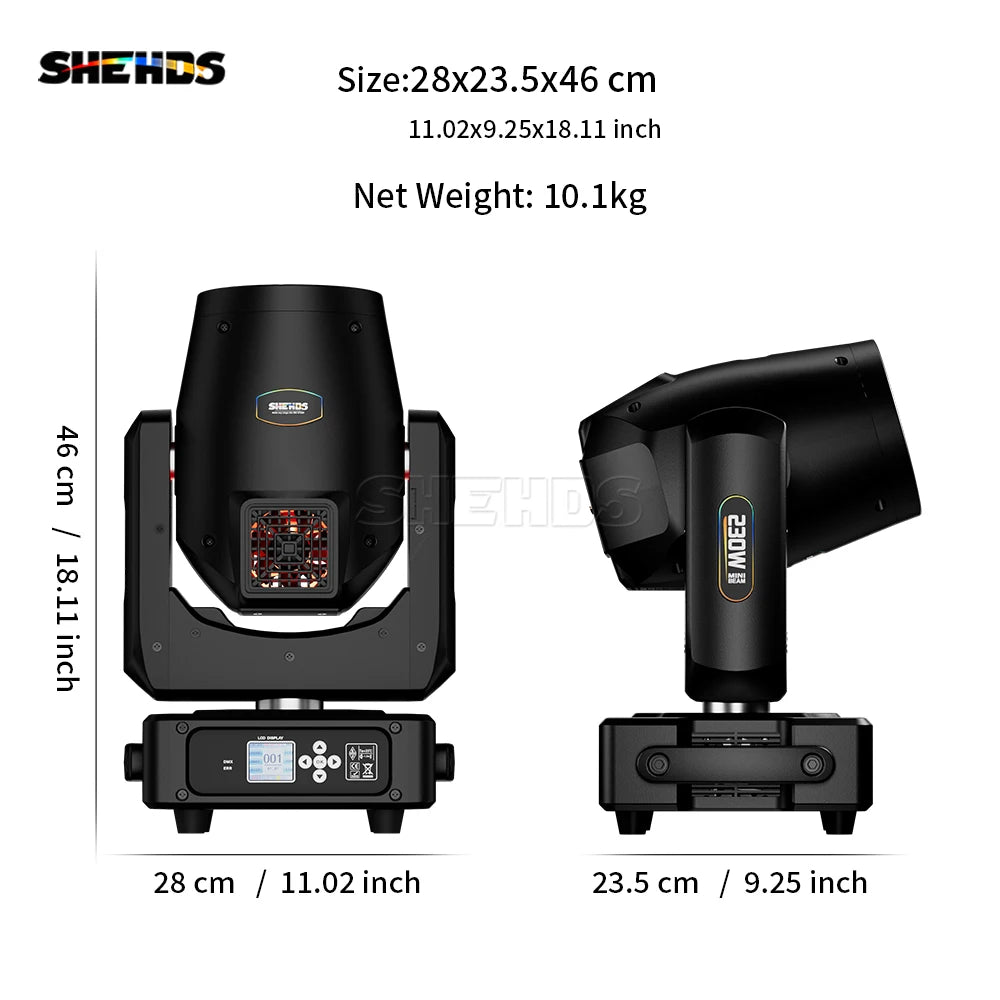 SHEHDS 1/2 PCS Super 230W 7R  Beam Moving Head Lighting Multifunctional Effect  For Disco DJ Wedding Christmas Lights Audience