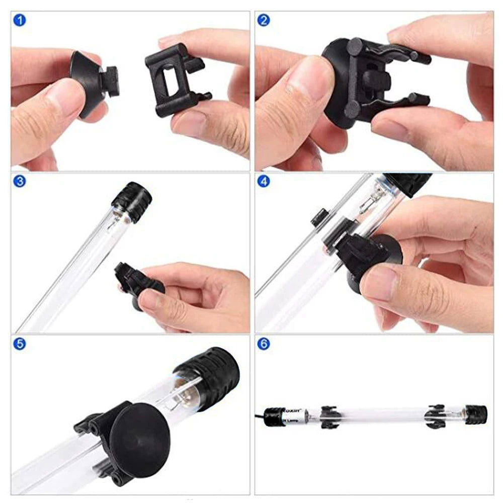 UV Light 13W Sterilization Lamp Submersible Ultraviolet Sterilizer Water Disinfection for Aquarium Fish Tank Pond AC220-240V