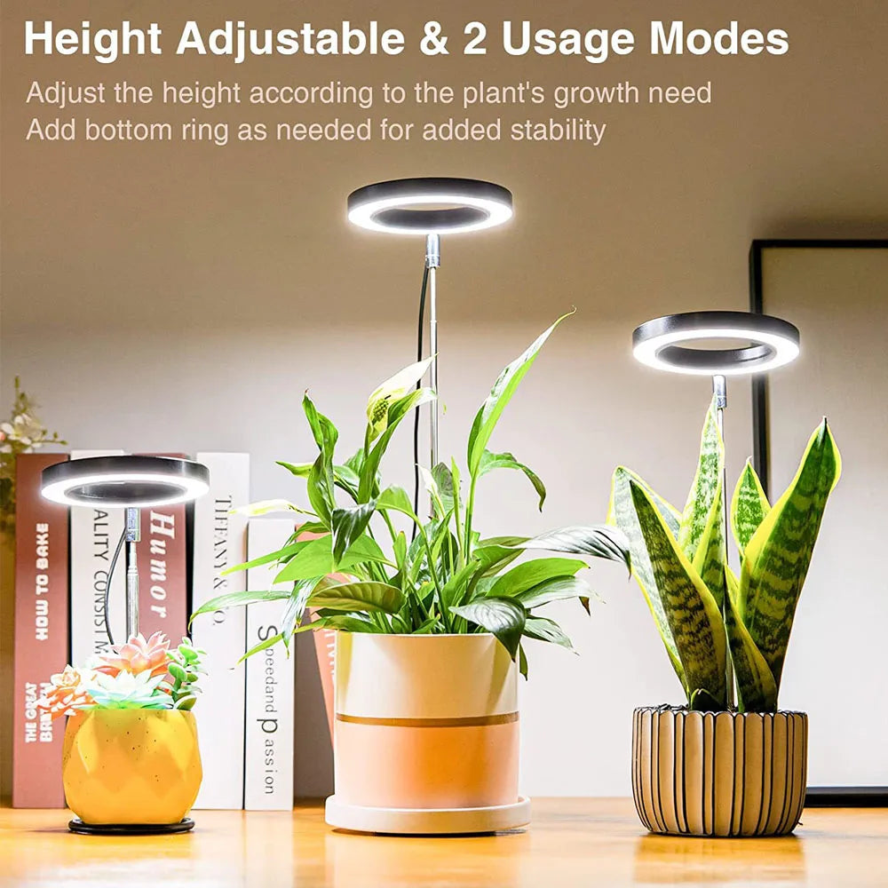 Indoor Full-Spectrum Plant Growth Lights, Led Plant Lights, and Indoor Sunlight-Like Growth Lights Are Suitable for Indoor Plants and Grow Lights with Retractable Bases