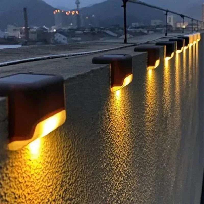 Solar Deck Lights Outdoor Step Lights Waterproof Led Solar Lamp for Railing Stairs Step Fence Yard Patio and Pathway