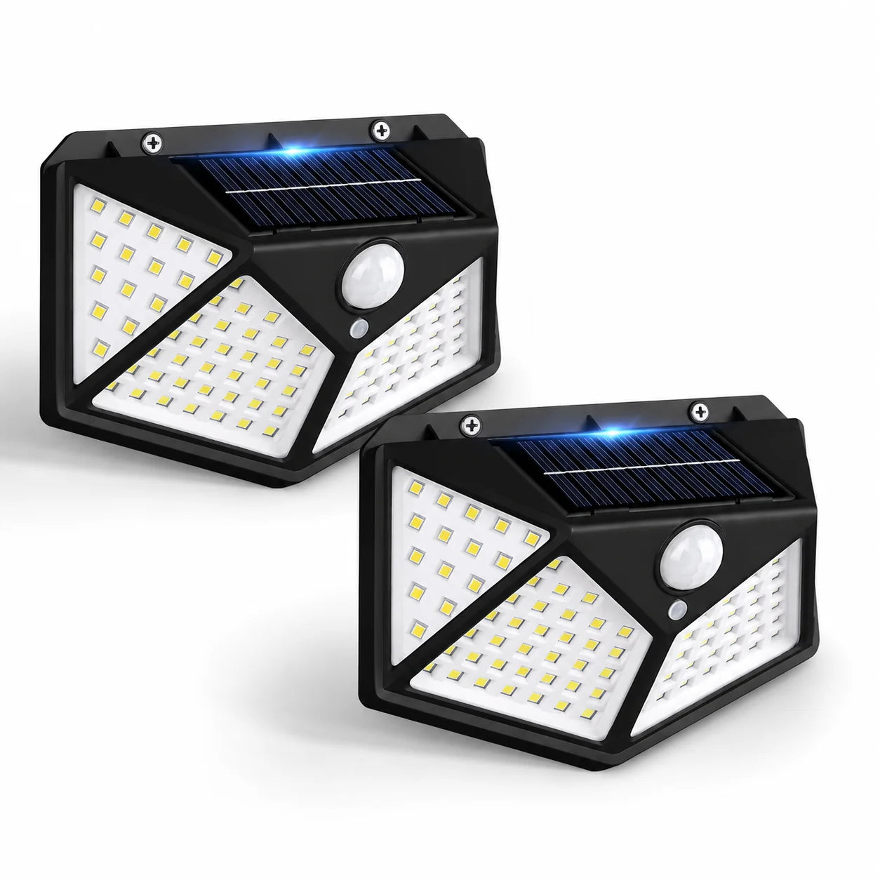 100 LED Solar Motion Sensor Wall Light IP65 Waterproof Outdoor Security Lamp for Garden Yard Fence Pathway