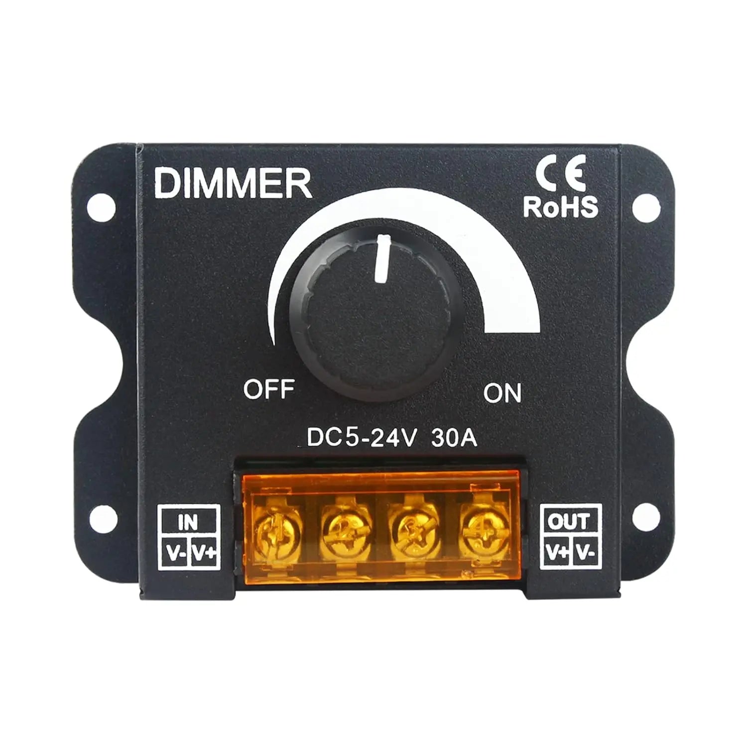 DC 12V-24V LED Dimmer Switch 30A LED Monochrome Controller PWM Digital Stepless Dimming for Lamp Strip Single Color Lamp