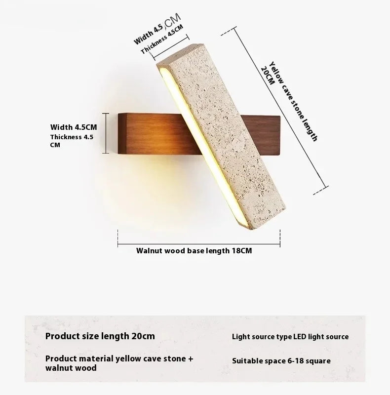 Natural Stone Wall Lamp Art Decor Sconce For Foyer Dining Room Bedroom Stairs Aisle Corridor Atmosphere Lighting Fixtures
