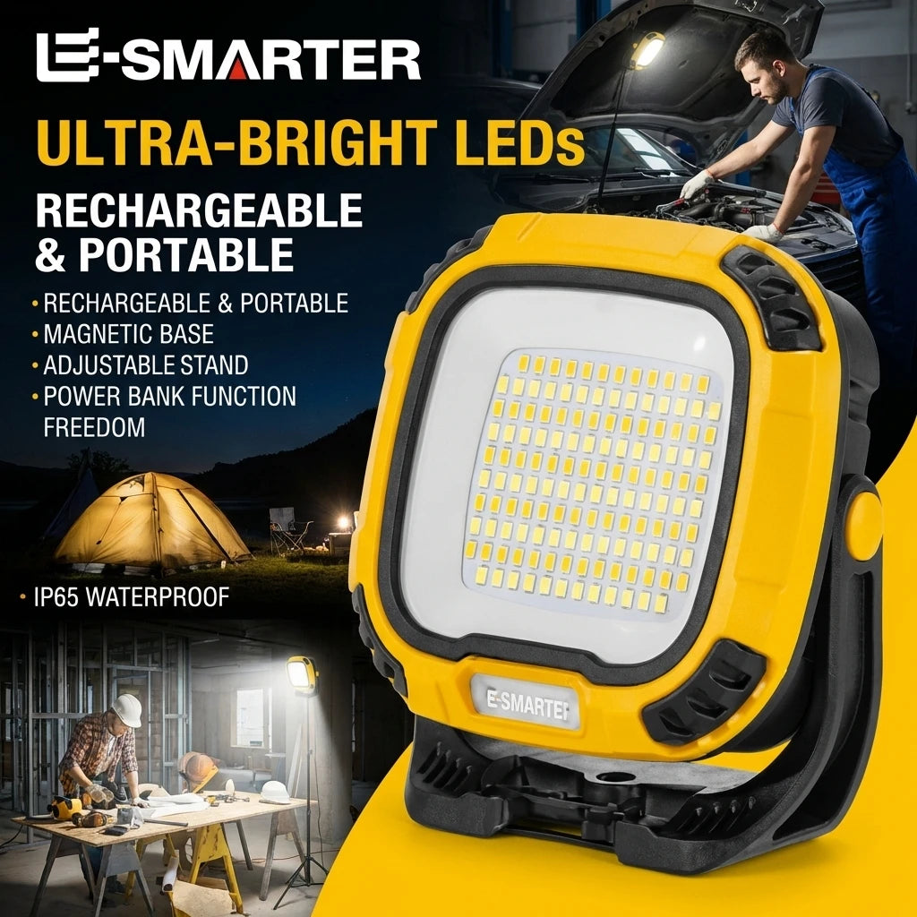 Outdoor Camping Fishing Emergency Rechargeable Magnetic Work Lamp Portable LED Spotlight Lantern Strong Light Flashlight W892