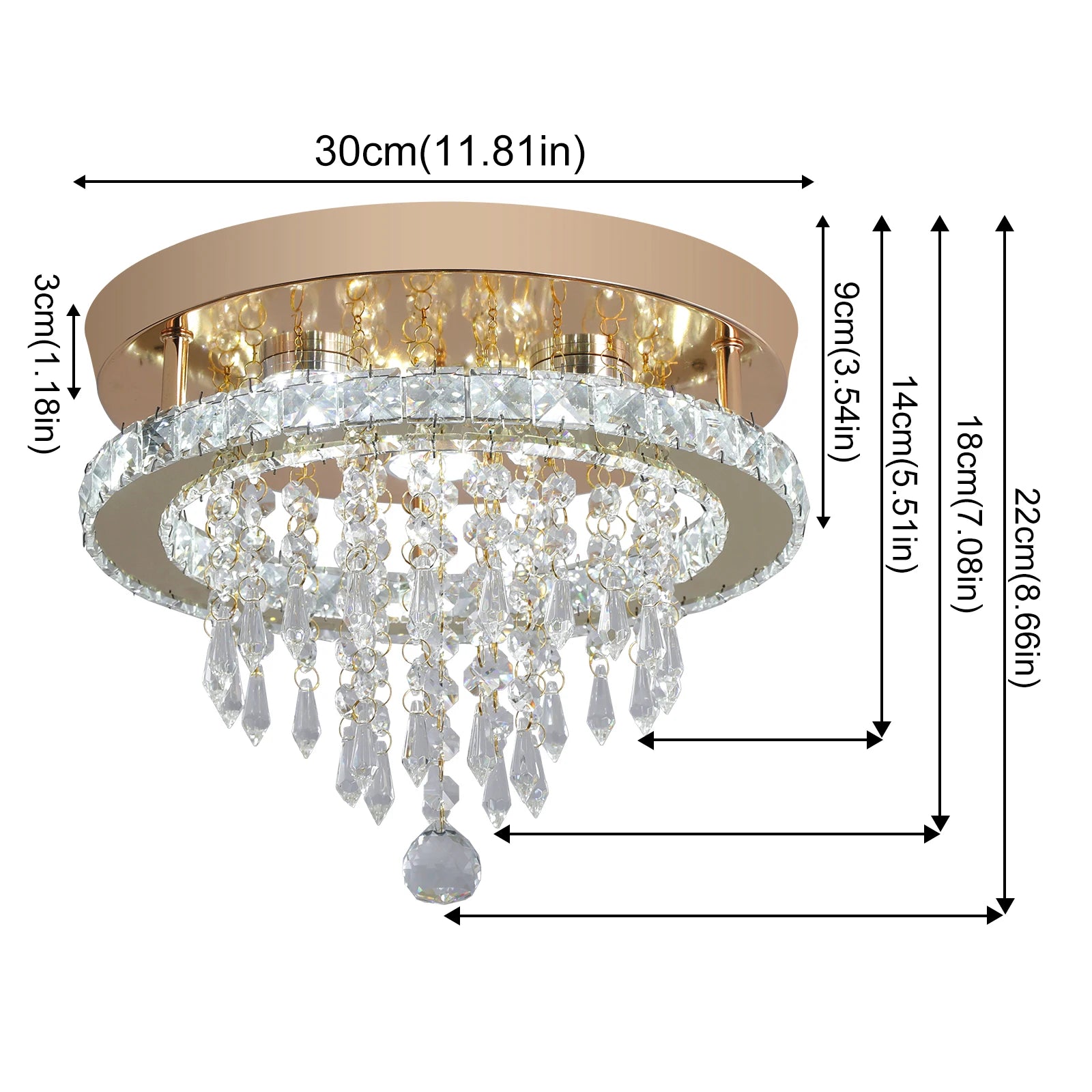 GreeLustr Luxury Crystal Chandelier Lustre Design Gold Modern Led Ceiling Light  Living Room Bedroom Hanging Lamp Lighting