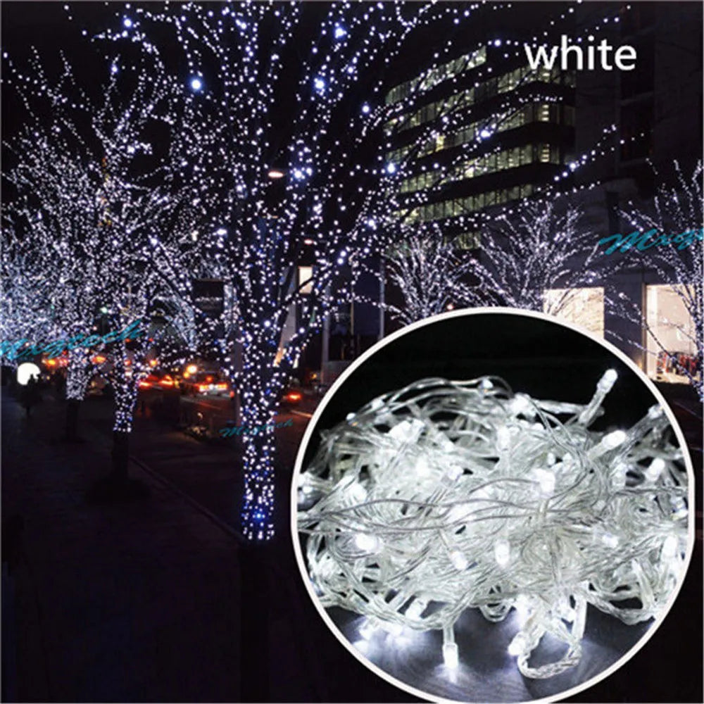 5m 10m 20m 30m 50m 100m Christmas Wedding Party Home Fairy Decorative Lights Lamp Waterproof Twinkle EU Plug In String Lights