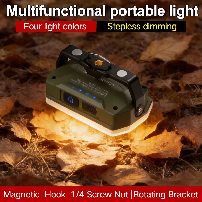 Ultra Long Endurance Portable Strong Light Charging Outdoor Tea Drinking Campsite Tent Lighting