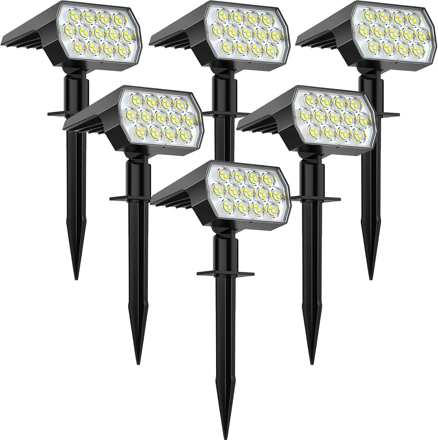 Solar Spot Lights Outdoor52 LED 3 Modes Solar Landscape Spotlights IP65 Waterproof Wall Lights for Walkway Yard Garden