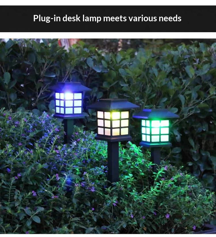 2 Pack Solar Pathway Light Outdoor Solar Lamp Waterproof Landscape Lighting for Garden Yard Patio Walkway Driveway Camping Decor