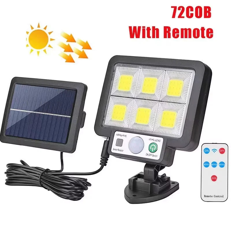 LED Solar Split Wall Lamp Outdoor Waterproof Motion Sensor 3 Mode Solar Light For Garden Security Wall Light