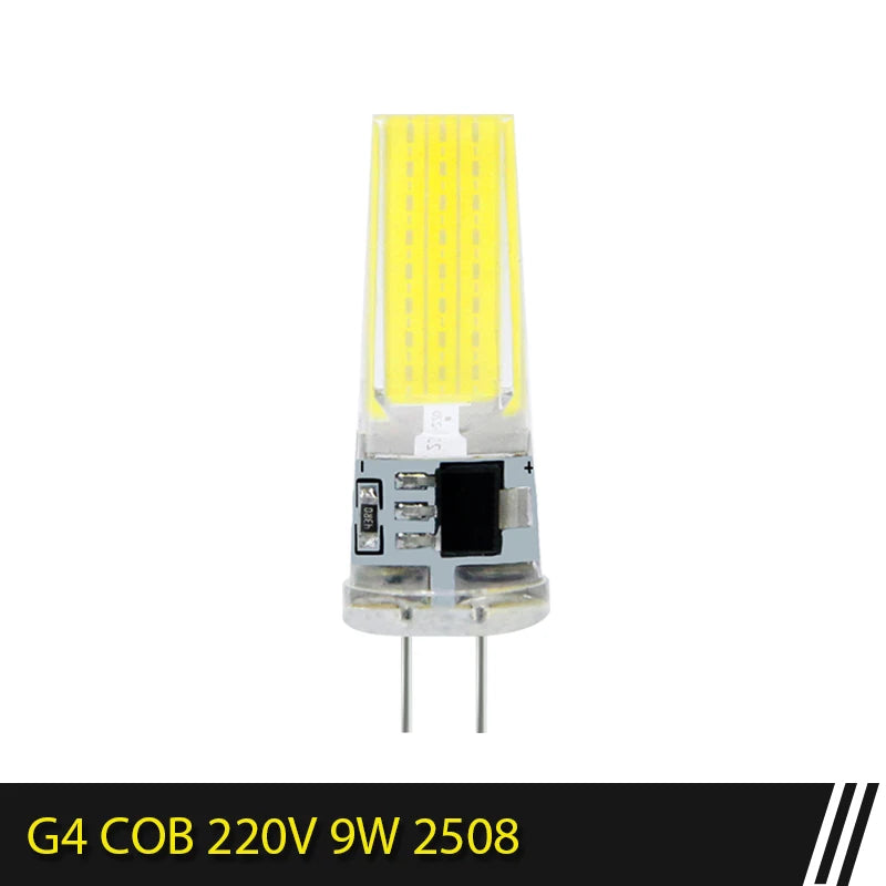 G4 LED COB Lamp Dimmable 6W 9W COB LED Bulb E14 AC/DC 12V 220V Lampada LED G9 COB Spotlight Chandelier Lighting Replace Halogen