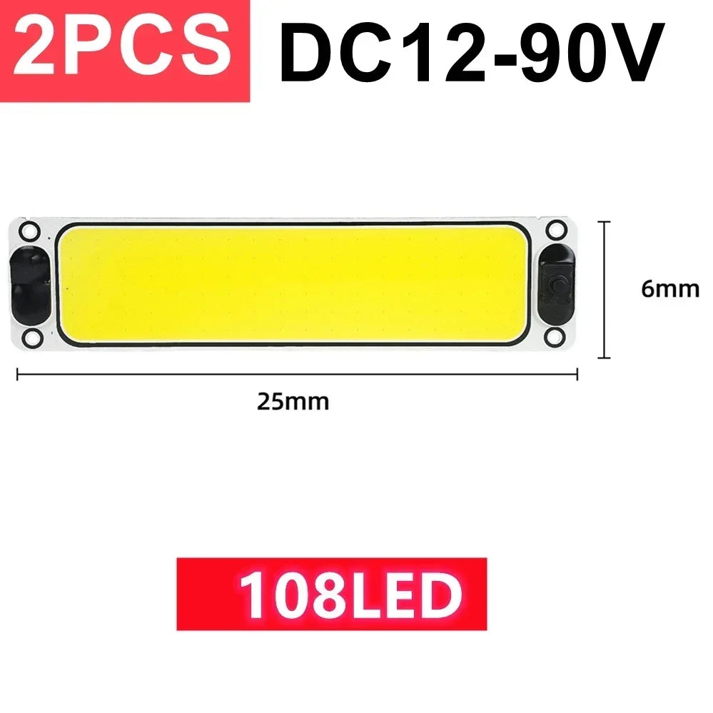 1/2PCS LED Chip Interior Light Ceiling Lamp 12-90V With Switch Reading Night Light With On Off for Van Lorry Truck Camper Boat
