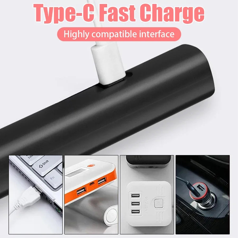 365nm UV LED Flashlight USB Rechargeable Lantern Mini Portable Money Detector Lamp Urine Stains Detector Light Nail Art Tools