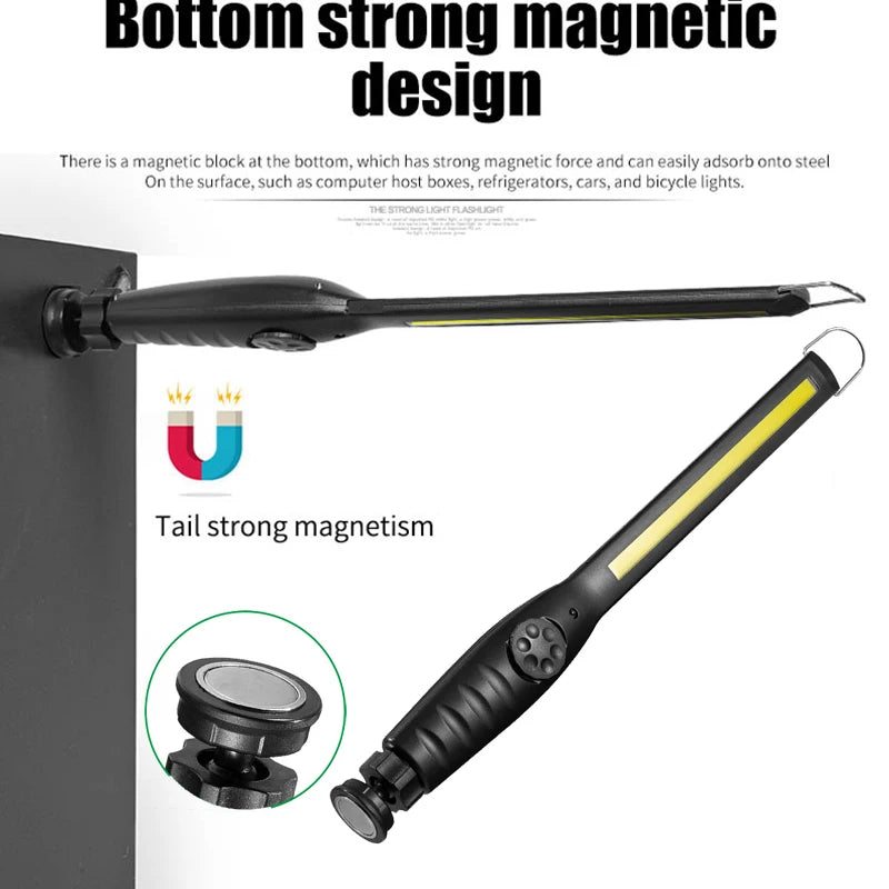 COB Portable LED Work Lights Cordless Magnetic LED Work Lamp Inspection Lights for Car Repair, Home, Garage, Emergency