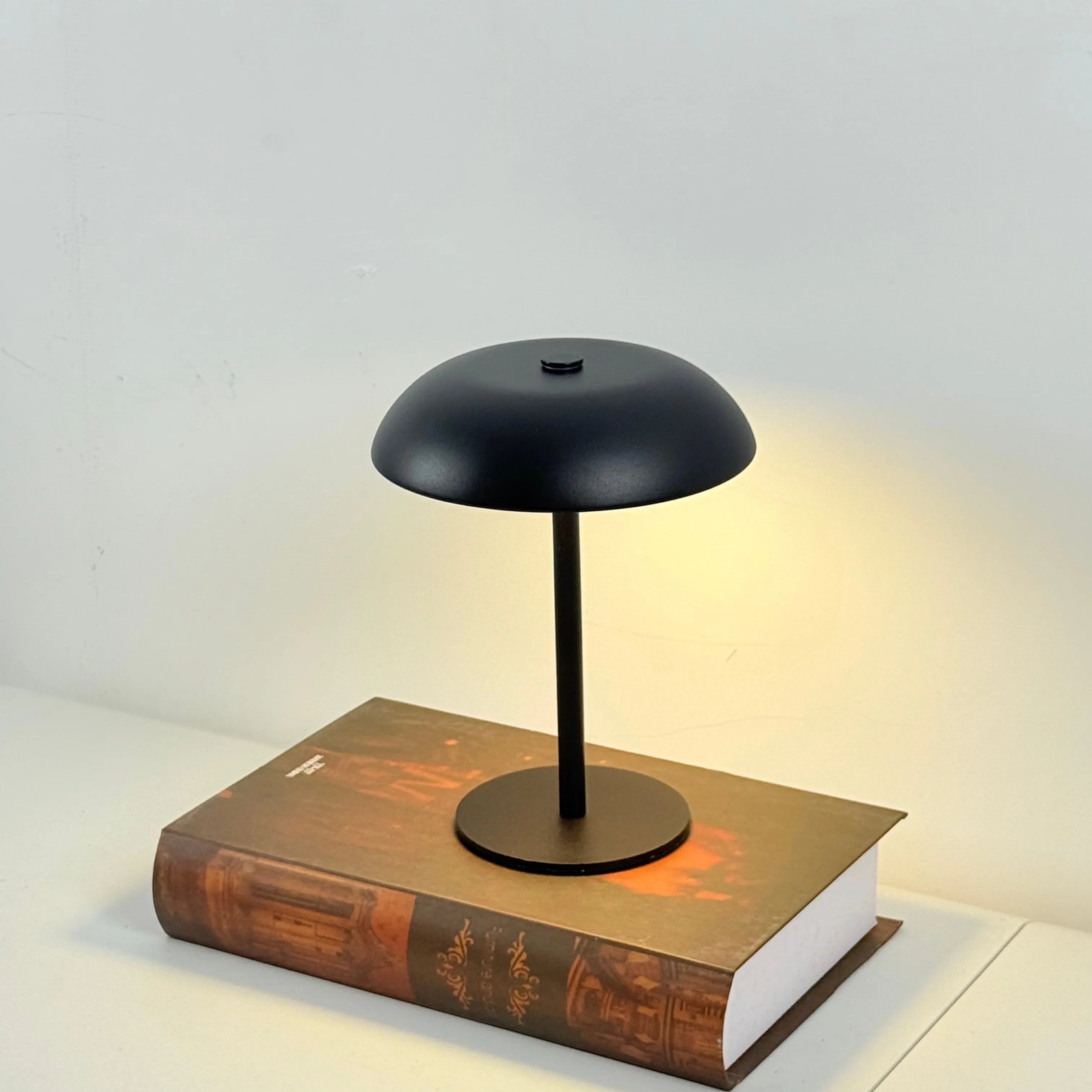 Mushroom Table Lamp, Touch Control 3-Color Dimmable LED Desk Light, Cordless  Rechargeable Eye-Caring Bedside Lamp, Moder