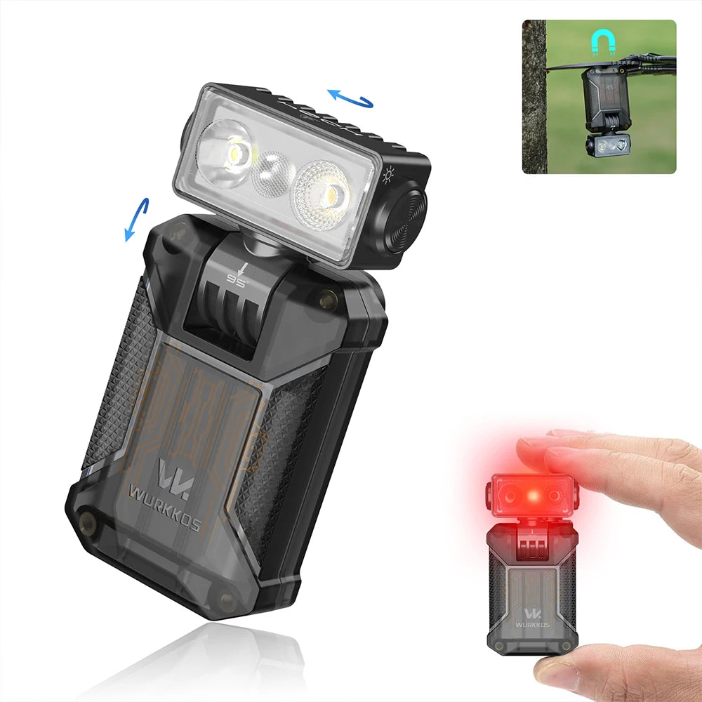 Wurkkos HD04 Mini 750 Lumens EDC Flashlight with 180 ° Horizontal Rotation Is an Ideal Choice for Camping Inspection and Gift