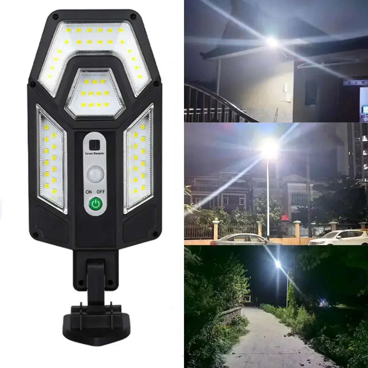 New Solar Lamp 55LED Outdoor Sunlight Motion Sensor Remote Control Solar Focus Wall Street Light Waterproof External Solar Lamp