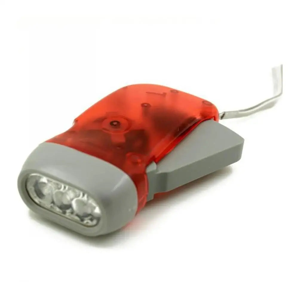 LED Hand Pressing Dynamo Crank Power Wind Up Flashlight Emergency LED Flashlight Flashlight Power Bank Outdoor Home Supplies