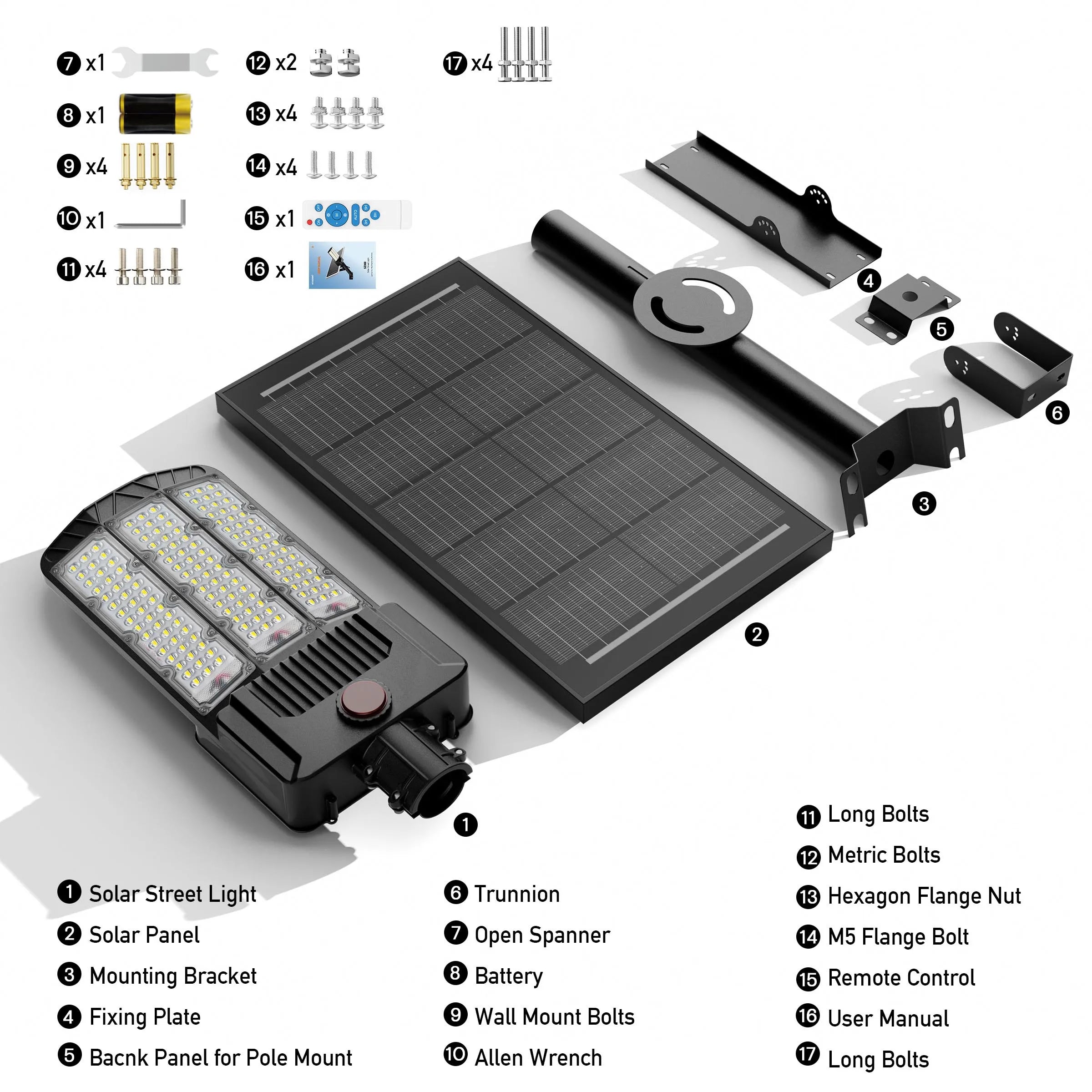 2-Pack Solar Area Lights Outdoor Commercial 9000W LED Parking Lot Light with Motion Sensor Monocrystalline Solar Charging Panel Aluminum Housing Dusk to Dawn IP66 Waterproof Security Lighting