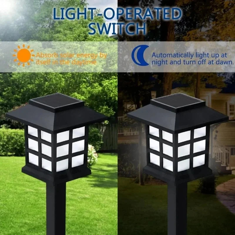 Solar Pathway Lights 8-Pack, Waterproof LED Outdoor Solar Lamps, Landscape Lighting for Garden, Yard, Patio, Driveway & Walkway