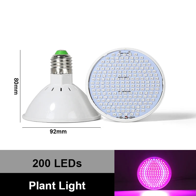 E27 LED Grow Light Bulb Full Spectrum AC85-265V Plant Lamp for Indoor Plants Hydroponics Flower Seedling