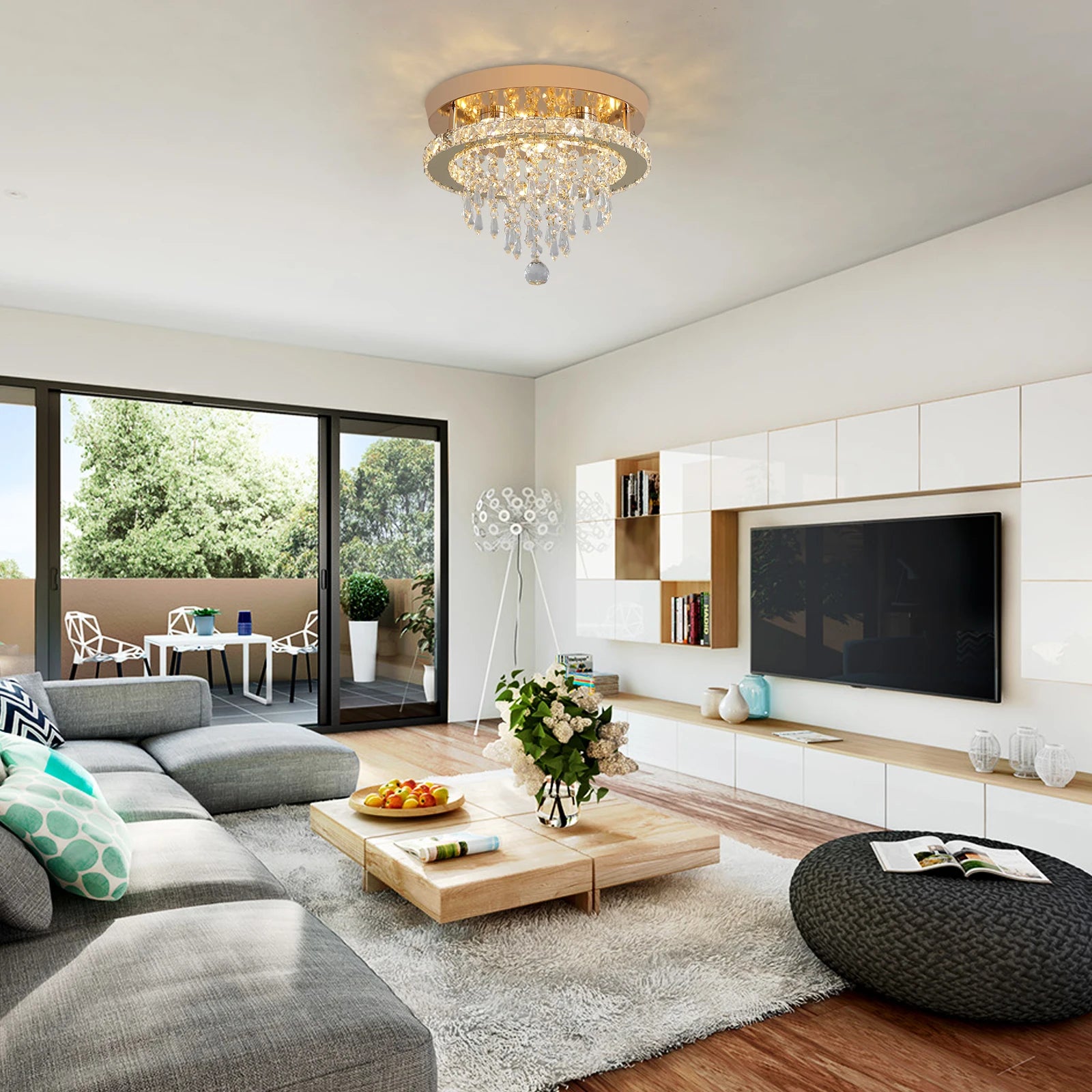 GreeLustr Luxury Crystal Chandelier Lustre Design Gold Modern Led Ceiling Light  Living Room Bedroom Hanging Lamp Lighting